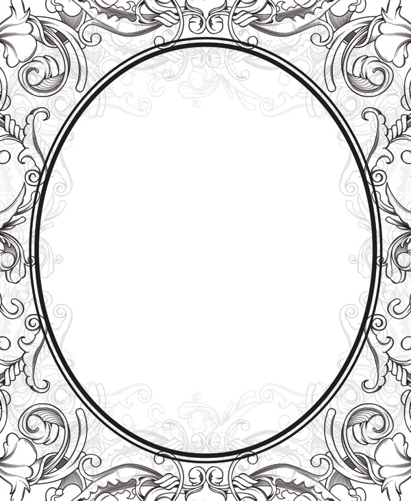 free vector Scene when europeanstyle lace border pattern vector 1
